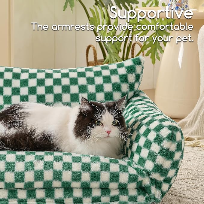 Hollypet Cat Bed Fluffy Plush Mutifuctional Double-Layer Soft Pet Couch - Image 4