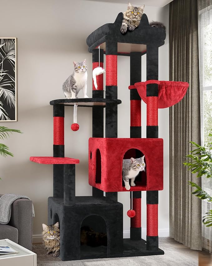 Globlazer Gothic Cat Tower for Indoor Cats, Heavy Duty Goth Cat Trees for Large by Globlazer