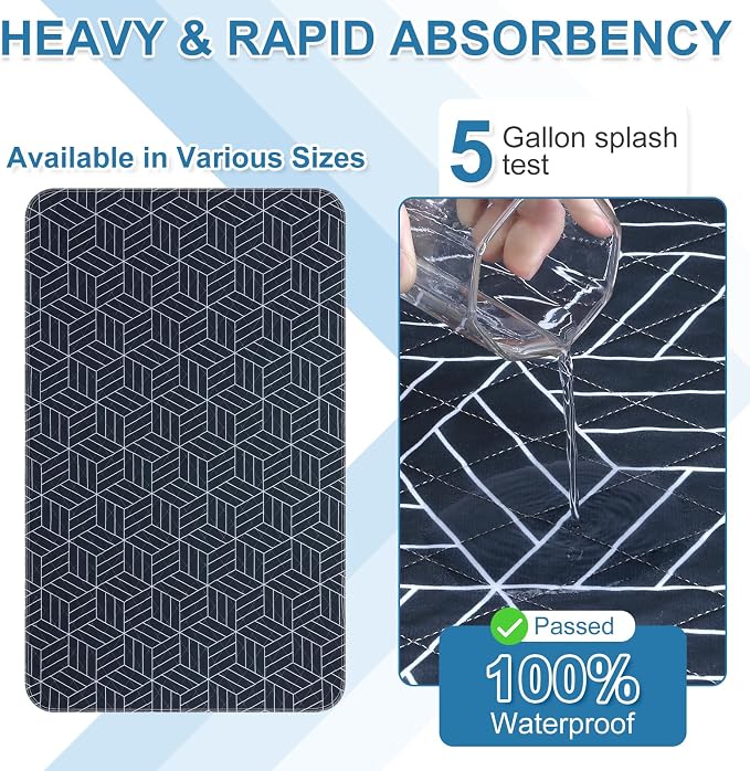 OUTCREATOR® Washable Bed Pads 34" x 56", Incontinence Mattress Protector - Image 2