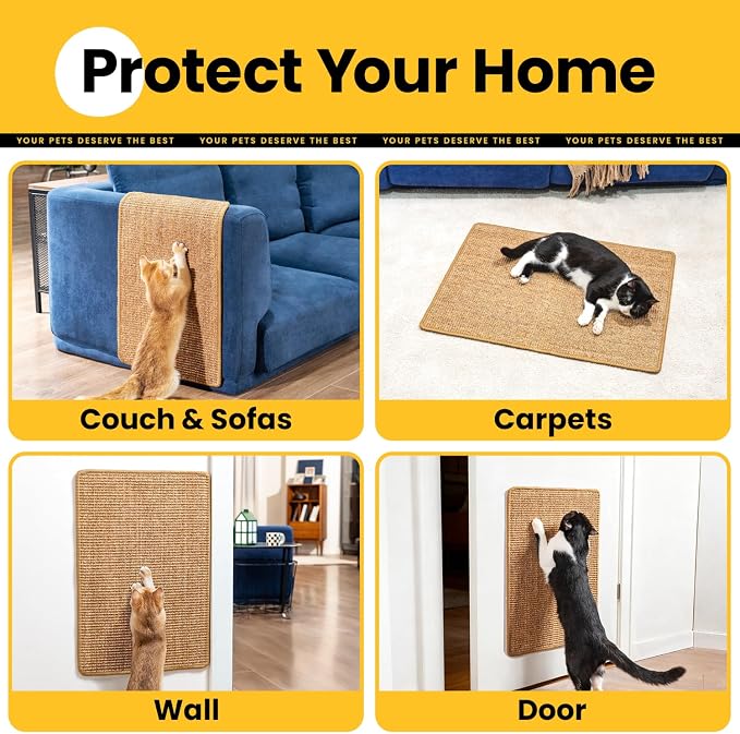 Cat Scratcher Mat, Sisal Cat Scratch Pad - Image 3