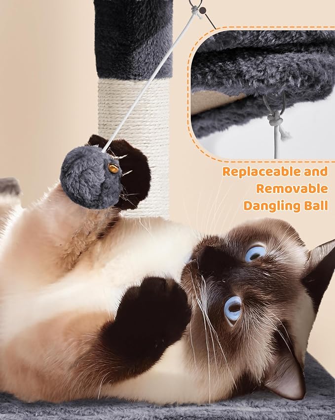 Yaheetech Large Multi-Level Cat Tree, 63 Inches Tall - Image 8