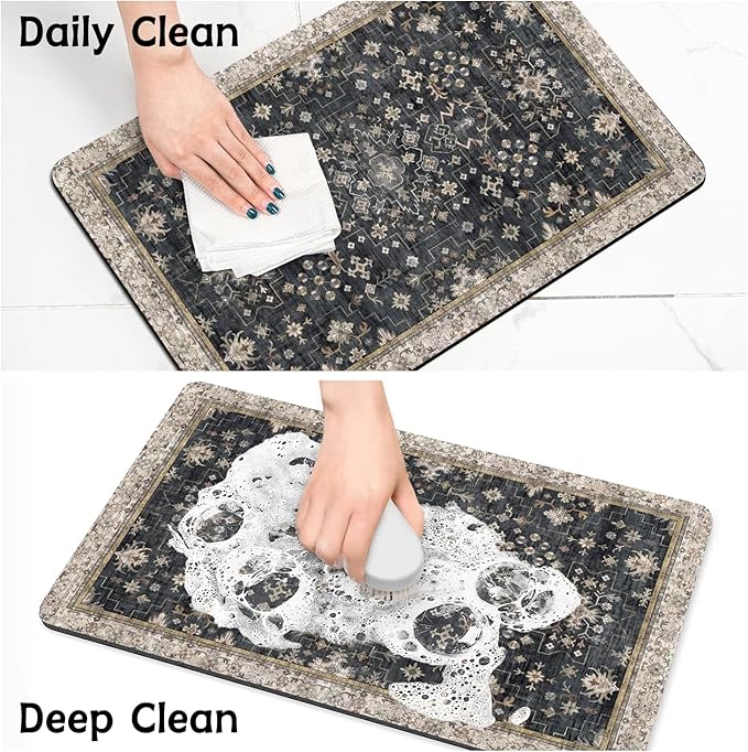 Pet Food Mats for Floor, Absorbent Dog Mat for Food and Water Dispenser Mat - Image 7