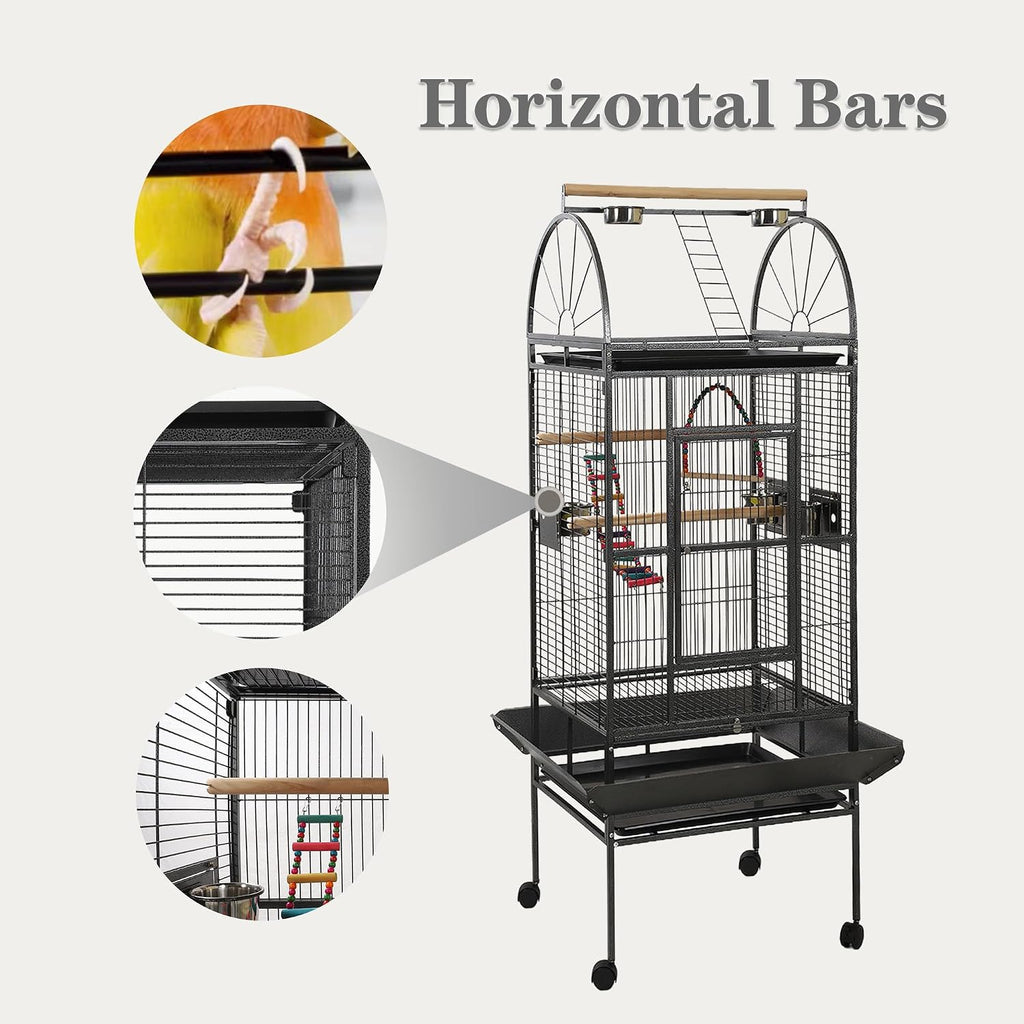69 Inch Large Bird Flight Cage with Birdcage Cover - GlobalHabitat Supply