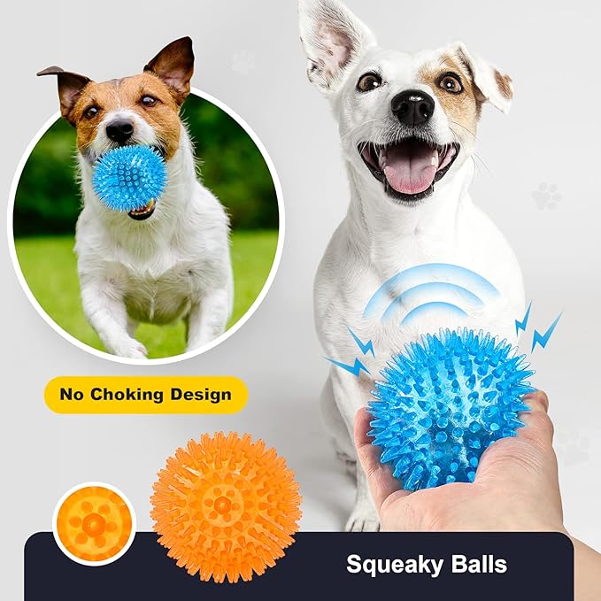 VITEVER 3.5” Squeaky Dog Toy Balls Puppy Chew Toys - Image 4