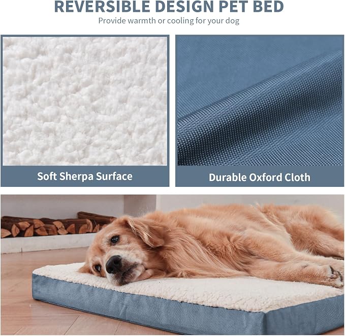 Plush Orthopedic Dog Bed for Medium Dogs & Puppies, Waterproof Dog Beds 30x20 - Image 4