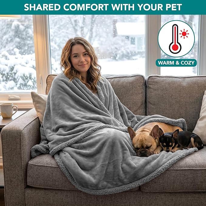 PetAmi Waterproof Dog Blanket for Small Medium Dog Puppy Cat Throw for Couch - Image 4