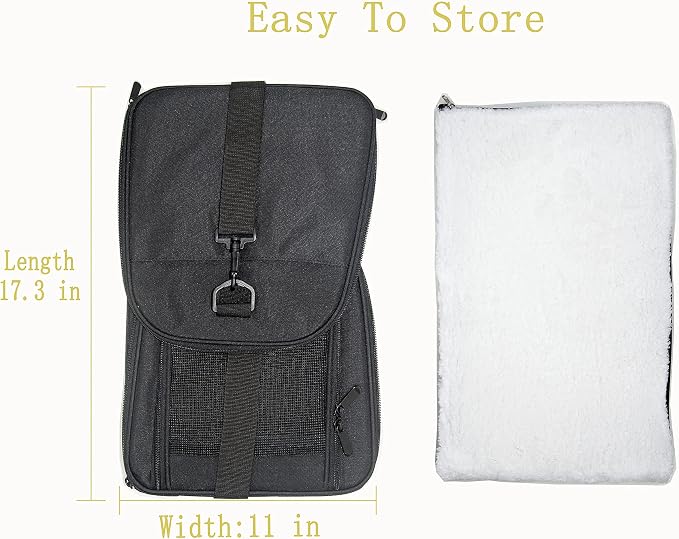 Soft Sided Carrier for Small Medium Cats Dogs, TSA Airline Approved Collapsible - Image 10