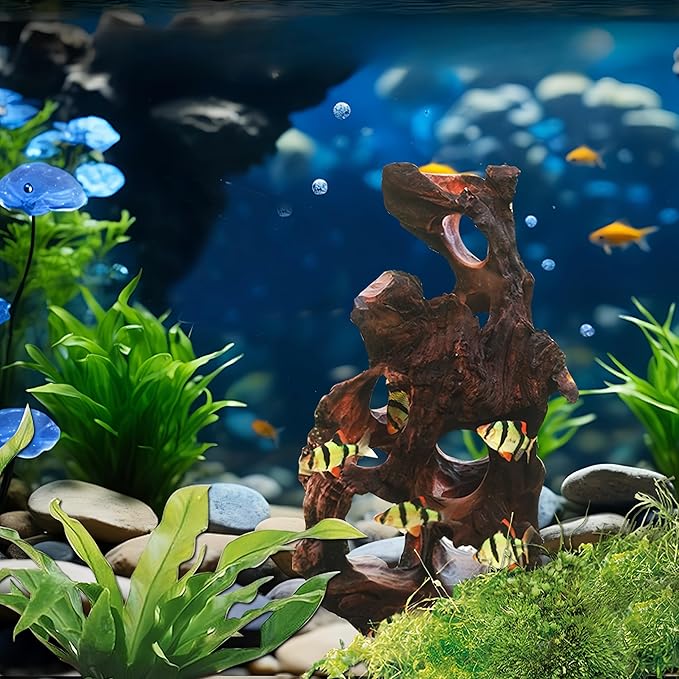 Natural Wood Aquarium Cave Betta Fish Hideout - Image 4