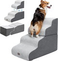 Dog Stairs for High Beds, 4-Step Dog Steps for Small Dogs and Cats, Foldable by Garnpet
