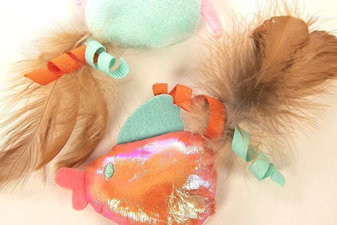 SmartyKat Silly Swimmers Crinkle Plush Catnip Cat Toys - Image 4