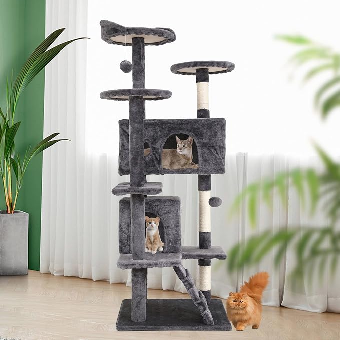 Cat Tree for Indoor Cats, Space Saving Cat Activity Center, Durable Pet Play - Image 7