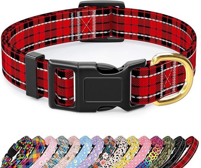 Reflective Dog Collar for Extra Small Dogs, Cute Boho Adjustable Heavy-Duty by TMOODEL