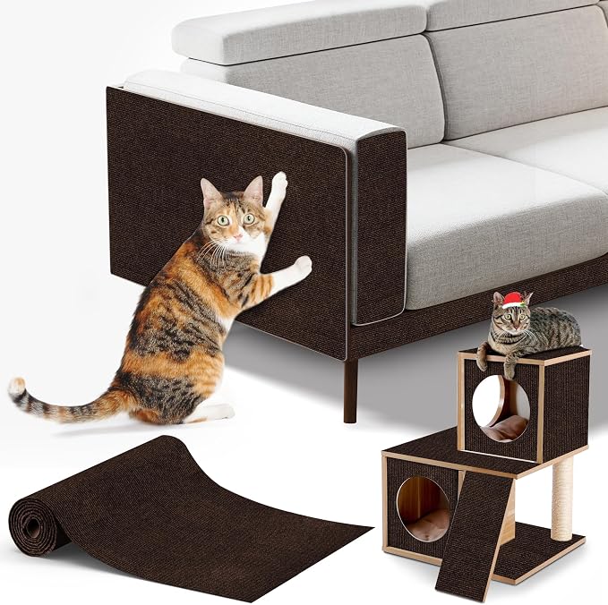 cat Scratching mat Self-Adhesive, Trimmable Furniture Protector by ALEIFLEforKidsAdultsCosplayGift