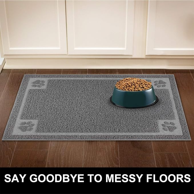 Pet Feeding Mat for Small Dogs and Cats 24" x 16" Flexible and Waterproof Dog - Image 7
