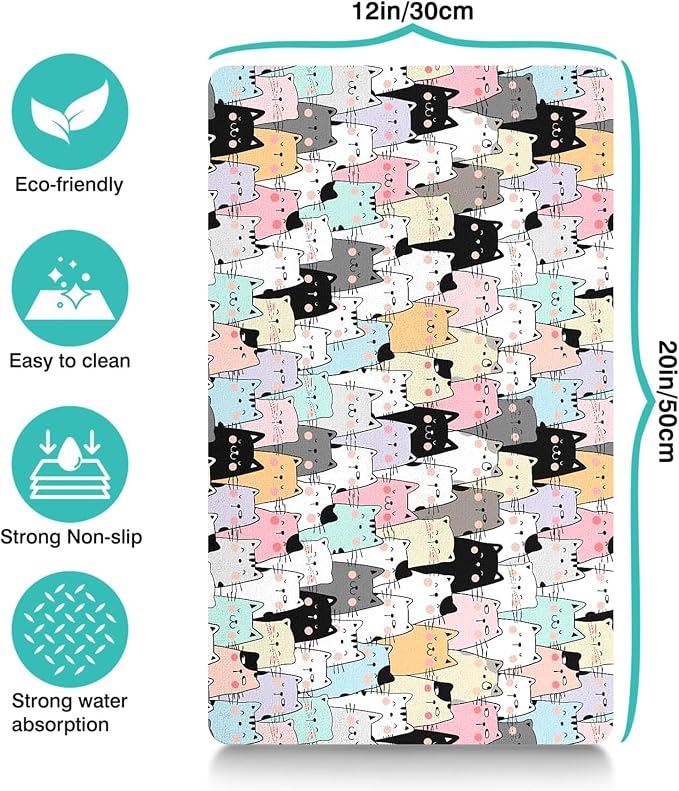Pet Feeding Mat for Floors Waterproof Dog Mat for Food and Water Absorbent - Image 4