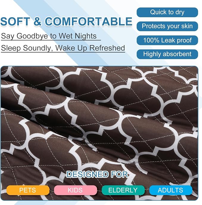 OUTCREATOR® Washable Bed Pads 34" x 36", Incontinence Mattress Protector - Image 5