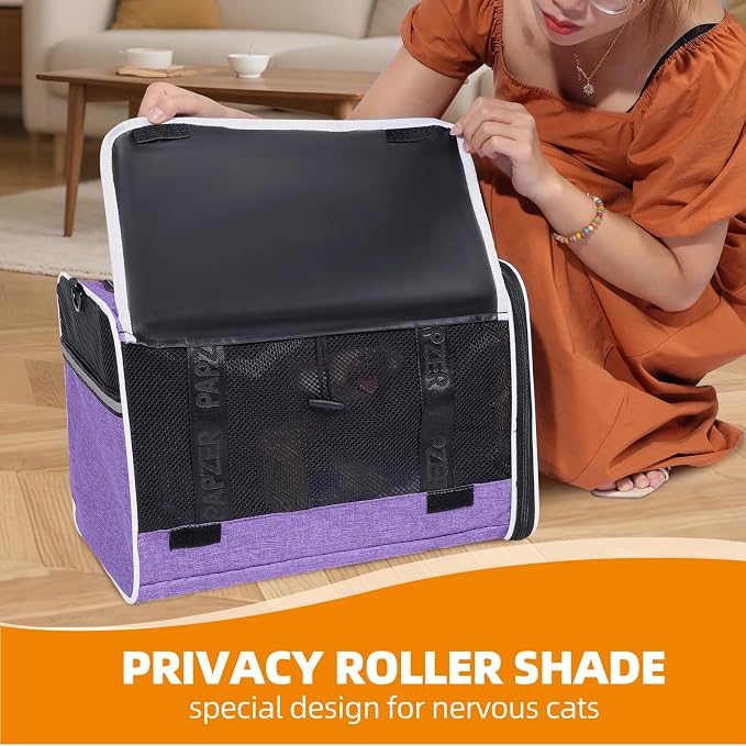 Top Open Medium Pet Carrier Roll Up Flap - Image 3