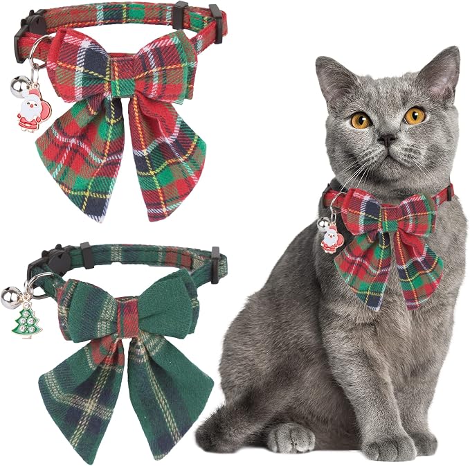 ADOGGYGO Christmas Cat Collars Breakaway by ADOGGYGO