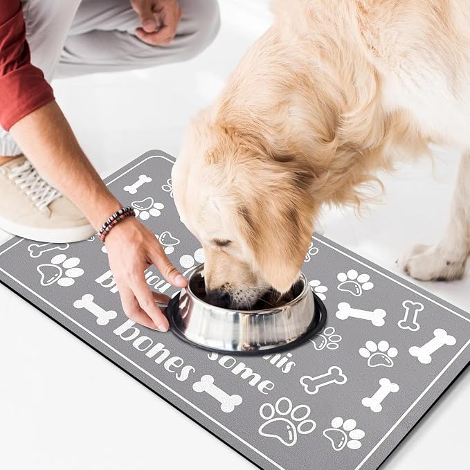 Pet Feeding Mat for Floors Waterproof Dog Mat for Food and Water Absorbent - Image 7