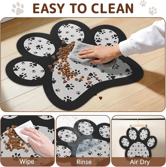 Dog Food Mat for Bowls, Absorbent Quick Dry Dog Cat Mats for Food and Water - Image 6