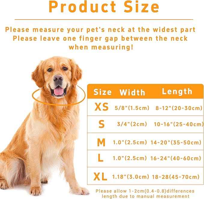 Dog Collar for Boys & Girls, Puppy Collar for Small to Large Dogs, Adjustable