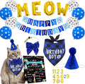Cat Kitten Birthday Bandanas Cat Birthdays Party Supplies Party Hat Boy by DULUDULU