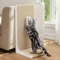 Cardboard Cat Scratcher, 23 Inch L Shape Scratch Pad Wall Mounted, Vertical by Conlun