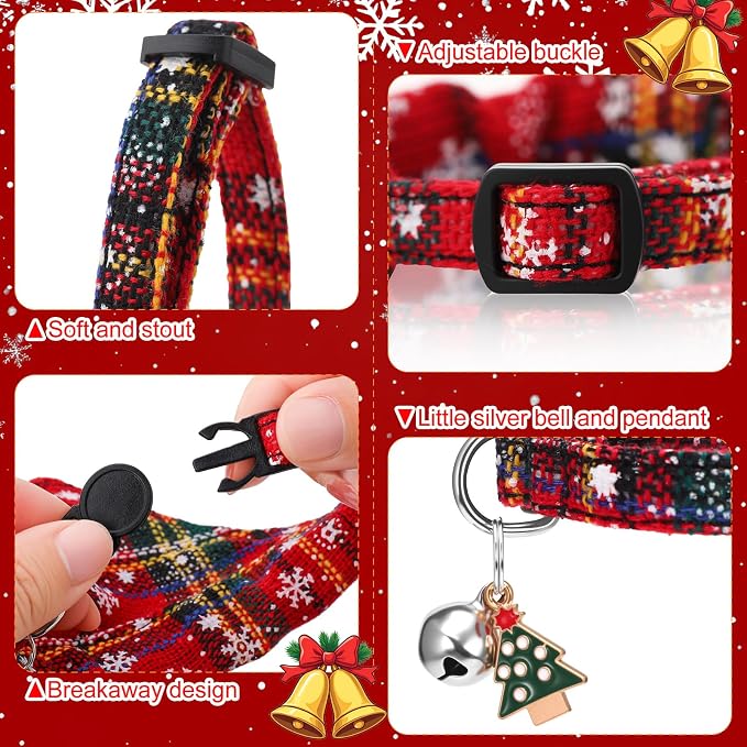 6 Pack Christmas Cat Collar - Image 2