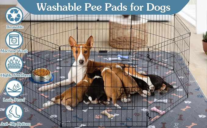 Washable Pee Pads for Dogs Large 36" x 72" 2-Pack Reusable Puppy Pads Pet - Image 7