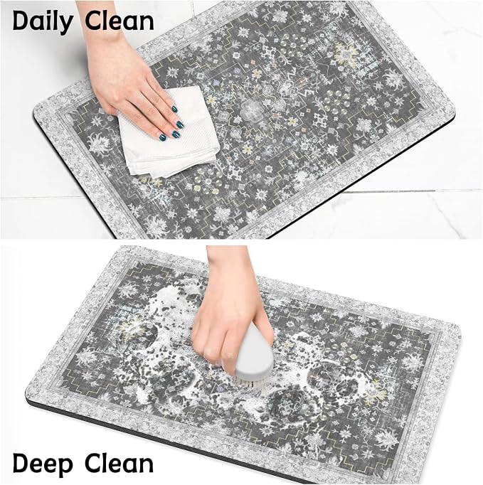 Pet Food Mats for Floor, Absorbent Dog Mat for Food and Water Dispenser Mat - Image 7