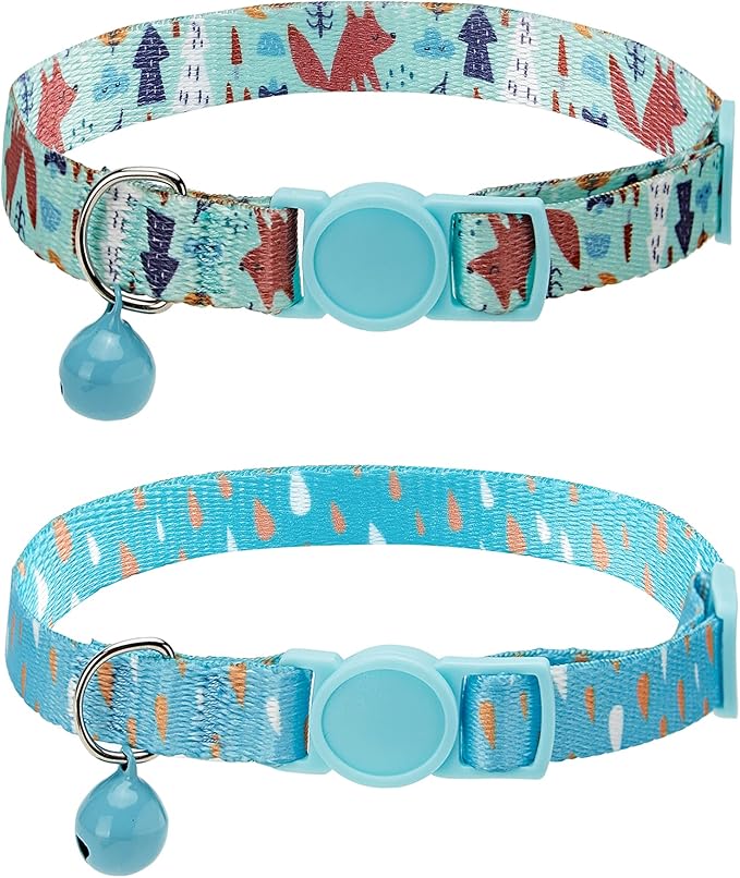 SOLMOONY Cute Cat Collar for Girl Boy, Colorful Breakaway Cat Collars by SOLMOONY