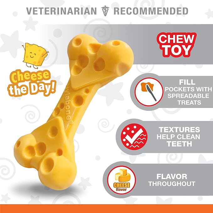 Nylabone Cheese Bone Power Chew Toy - Image 3