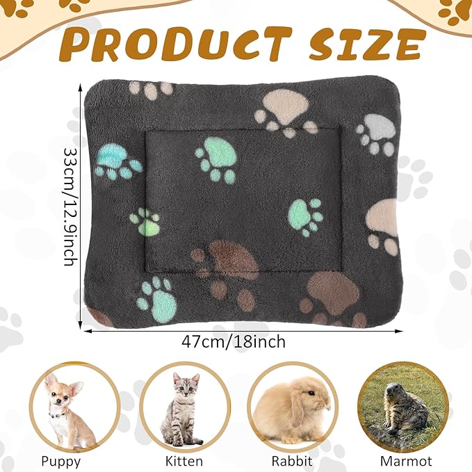 Tuanse 4 Pack Ultra Soft Dog Cat Bed Mat Small Animal Guinea Pig Bed - Image 2