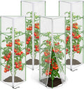4 Pcs Garden Bird Netting for Triangle Plant Cage, Tomato Trellis Insect Bird by PurpleStar