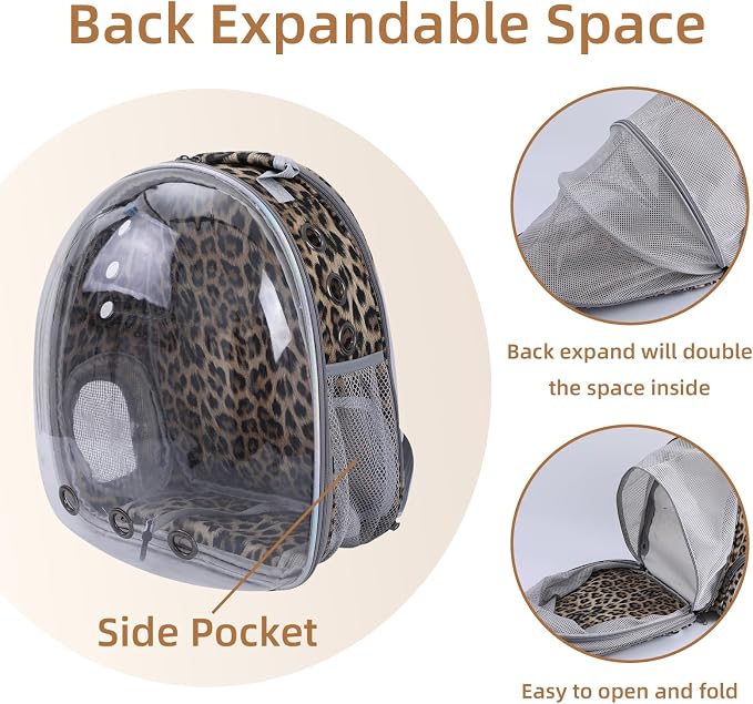 Cat Backpack Carrier Back Expandable Bubble Pet Carrier Backpack - Image 3