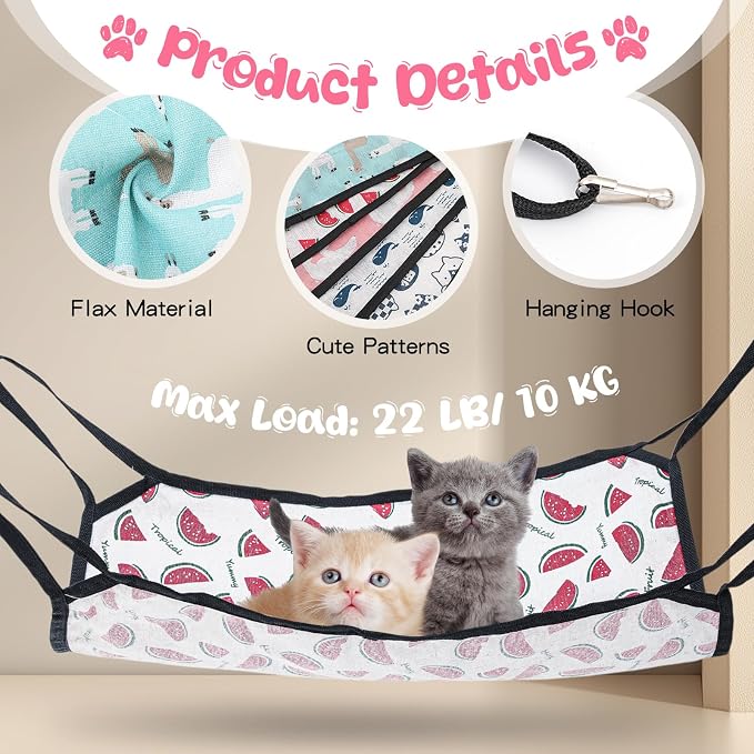 Shappy 5 Pcs Pet Hammock for Cage Hanging Pet Hammock Bed - Image 3