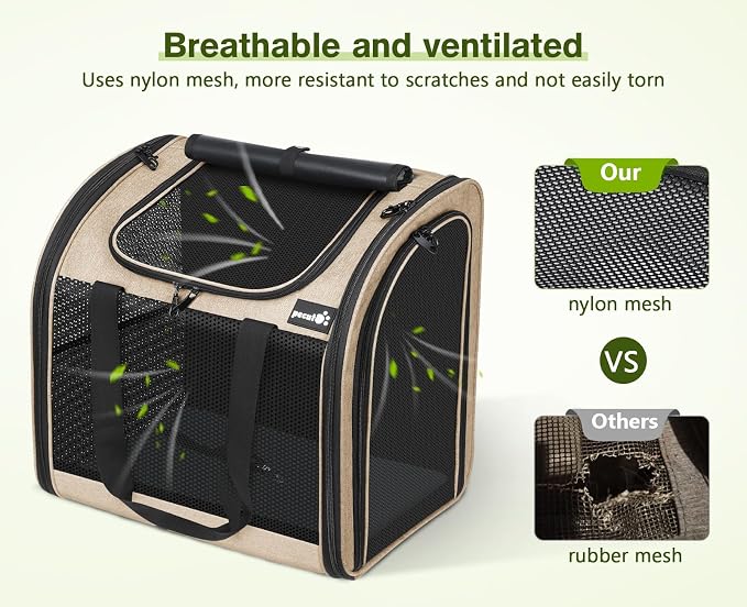 Pecute Cat Backpack with Widened Interior Space, Upgraded Dog Backpack Carrier - Image 6