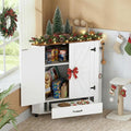 PakaLife Farmhouse Dog Food Storage Corner Cabinet, Dog Feeding Station by PakaLife