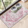 Dog Food Mats for Floors, Absorbent Dog Bowl Mat for Food and Water Dispenser by Cuslnox