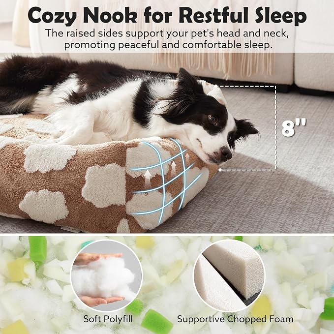 JOEJOY Large Dog Beds Large Sized Dog, Rectangle Washable Orthopedic Pet Bed - Image 2