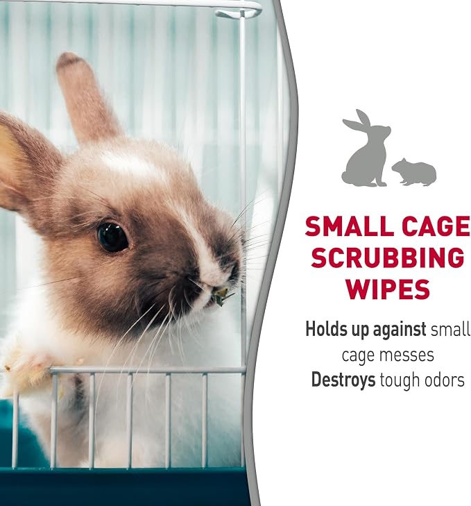 Nature’s Miracle Small Animal Cage Scrubbing Wipes 30Ct - Image 3