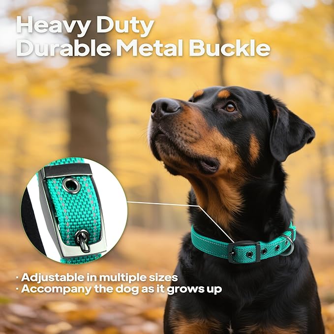 PetiFine Dog Collars for Medium Dogs, Neoprene Padded and Adjustable, - Image 2