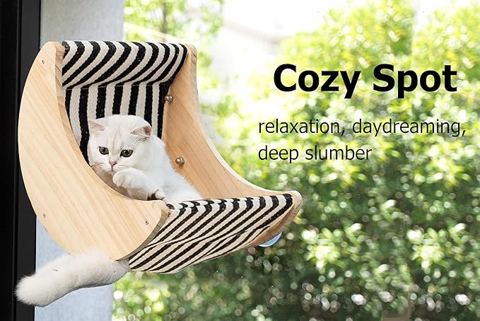 Window Cat Beds for Indoor Cats Perches Moon Shelves Mounted - Image 6