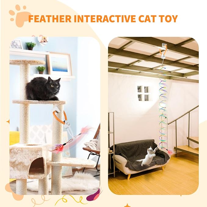 Interactive Cat Toys for Indoor Cats, Automatic Hanging Electric Cat Teaser - Image 8