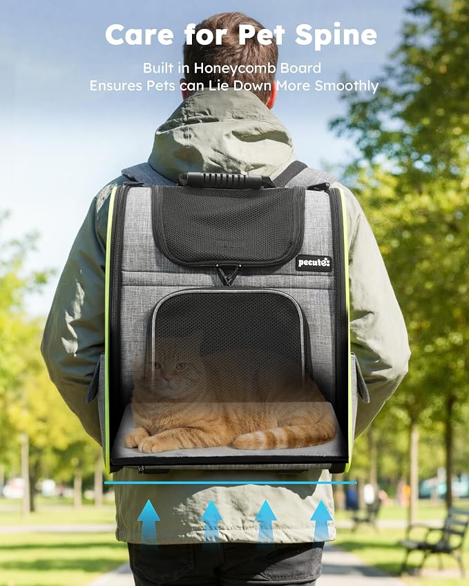 Pecute Cat Backpack Carrier Expandable, Foldable Pet Backpack - Image 8