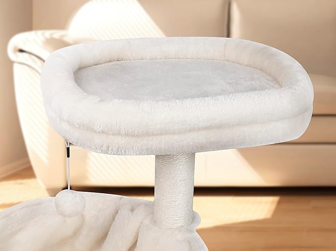 YUNIQUE 39.4'' Cat Tree with Cat Condo and Big Hammock - Image 4