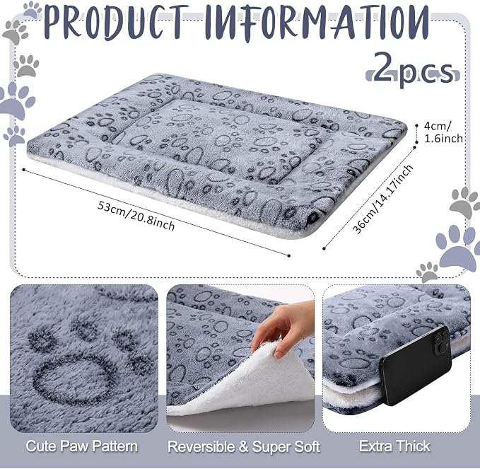 VitalCozy 2 Pack Self Warming Cat Mat Self Heating Pad Bed Reversible Machine - Image 2