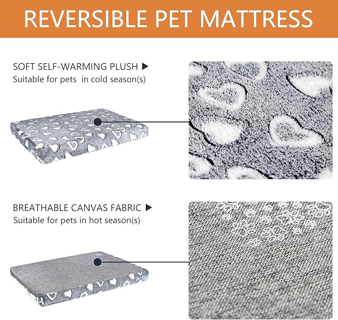 VANKEAN Reversible Dog Crate Mat, Stylish Bed - Image 3