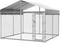 HITTITE Extra Large Outdoor Dog Kennel, Galvanized Chain Link Dog Runs by HITTITE