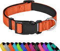 Reflective Dog Collar, Adjustable Soft Neoprene Padded Nylon Pet Collars by PWOD